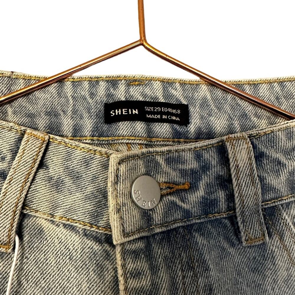 Shein high waisted mom jeans light  Wash Jeans size 29 new with tag - Picture 3 of 9